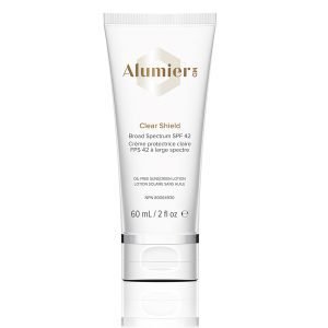 Alumier MD Clear Shield SPF 42 Sunscreen Lotion.