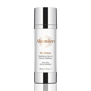 Alumier MD Matticlear mattifying serum for oily skin.