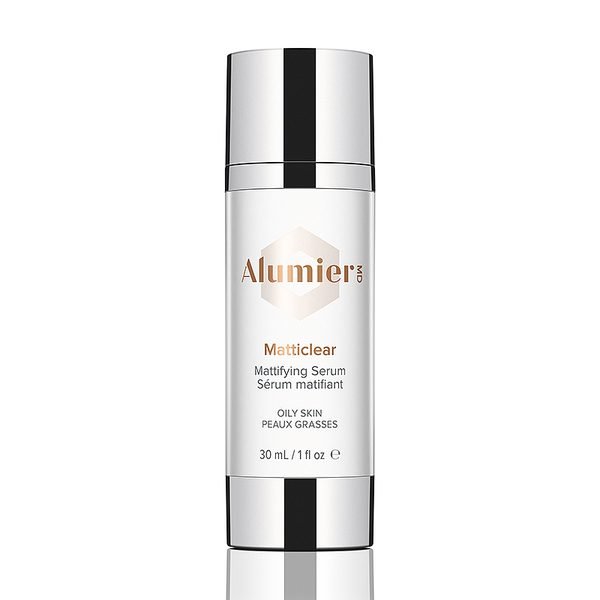 Alumier MD Matticlear mattifying serum for oily skin.