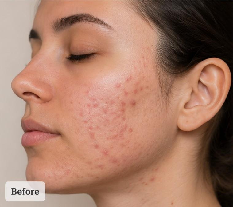 acne care with acne scar treatment before